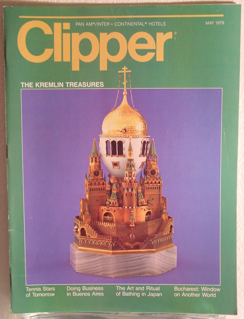 1979 May Clipper in-flight Magazine with a cover story on Kremlin art.